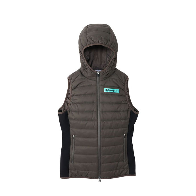 レディース チャンピオン ゴルフウェア ベスト フーデッド ジップ