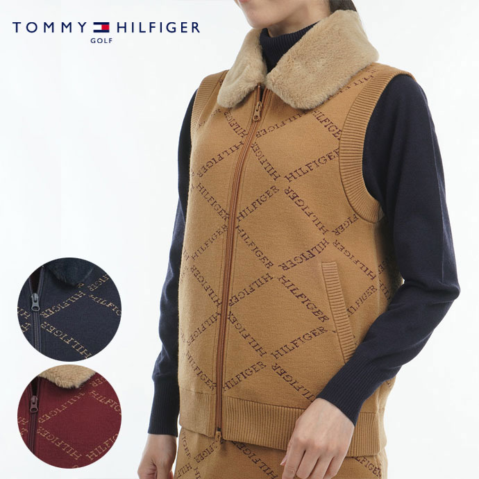 トミーヒルフィガー モノグラムジャカ－ドファートリムニット