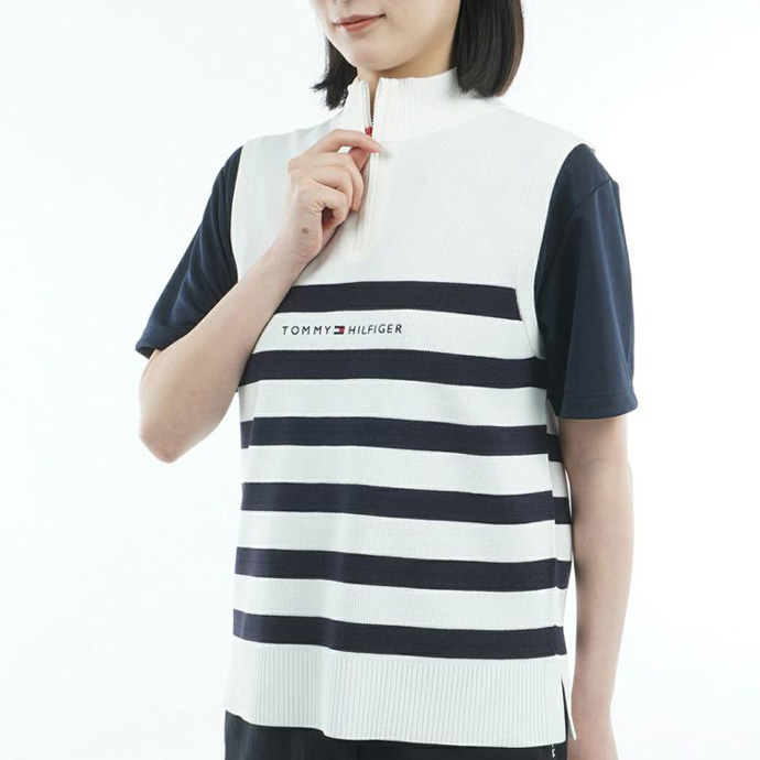 トミーヒルフィガー ゴルフウェア セーター フロントロゴ ハイネック