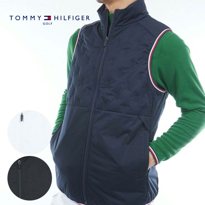 新品24,750円⛳️ トミーヒルフィガーゴルフ　中綿ベスト　M ゴルフウェア メンズ トミーヒルフィガー ゴルフウェア ベスト 高周波 中綿