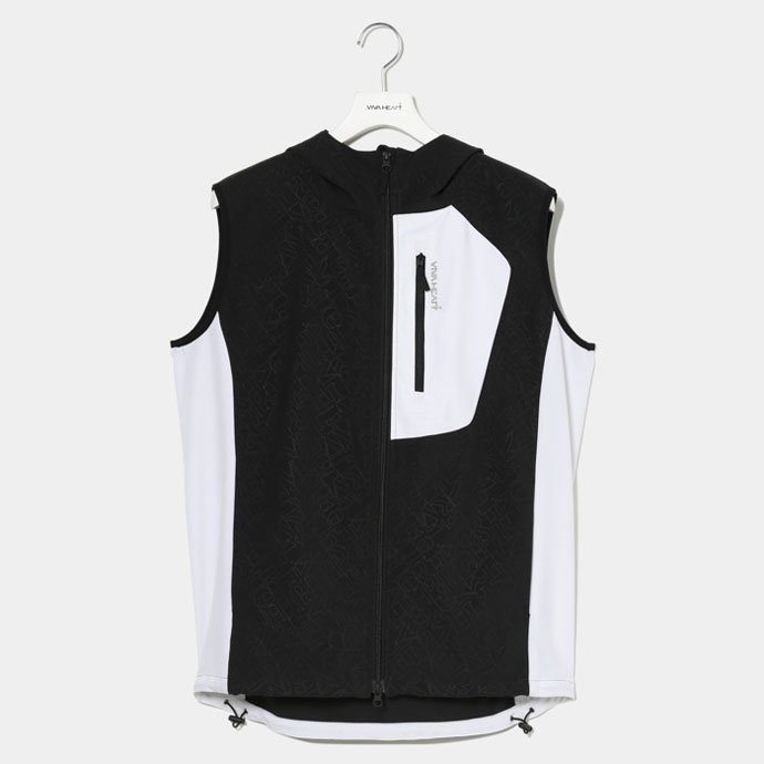 メンズ ビバハート ゴルフウェア ベスト ポケッタブルエンボス