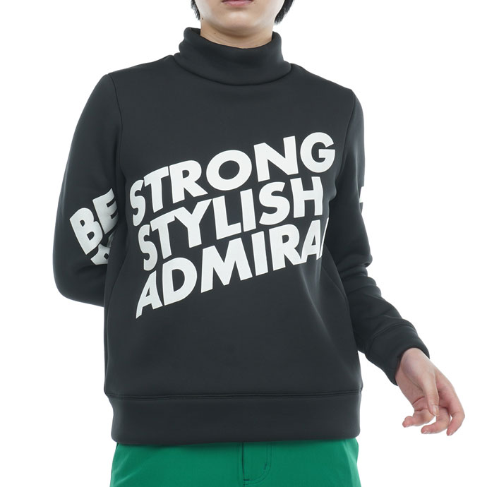 アドミラル ビッグロゴ軽量裏フリースモックネックスウェット ADLA368