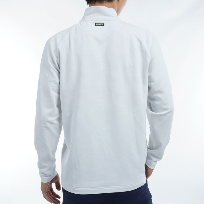 MARK&LONA ゴルフ長袖ジップアップシャツ ホワイト MARK&LONA ゴルフ