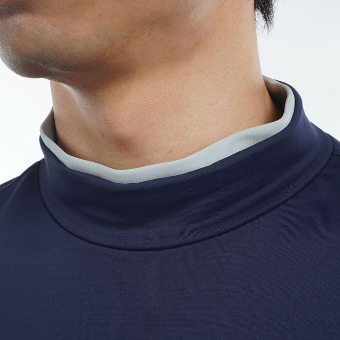 メンズ アドミラル ゴルフウェア 長袖シャツ 裏起毛モックネックシャツ