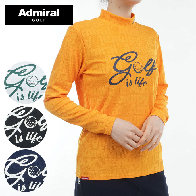 アドミラル ゴルフ&ロゴロングスリーブモックシャツ ADLA468