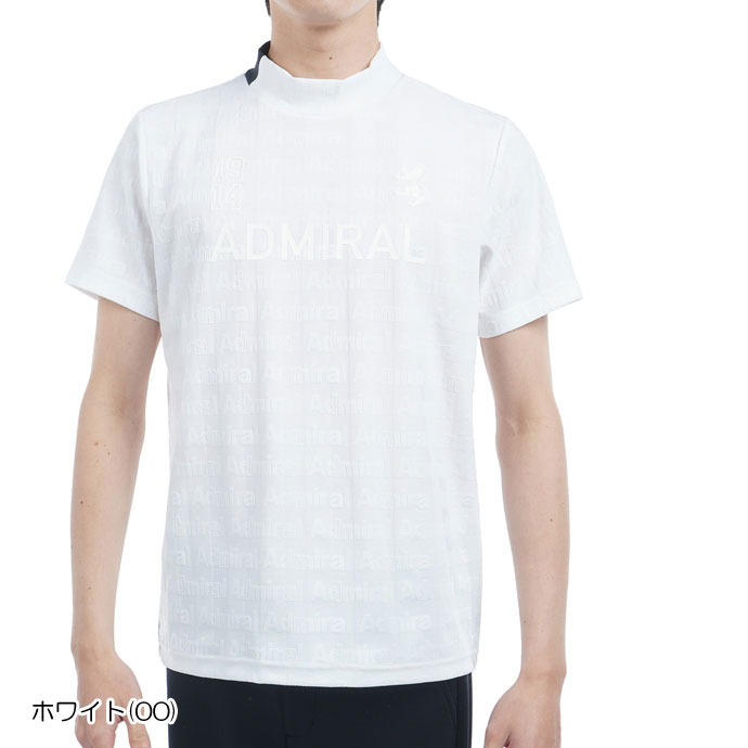 メンズ アドミラル ゴルフウェア 半袖シャツ ストライプジャガード