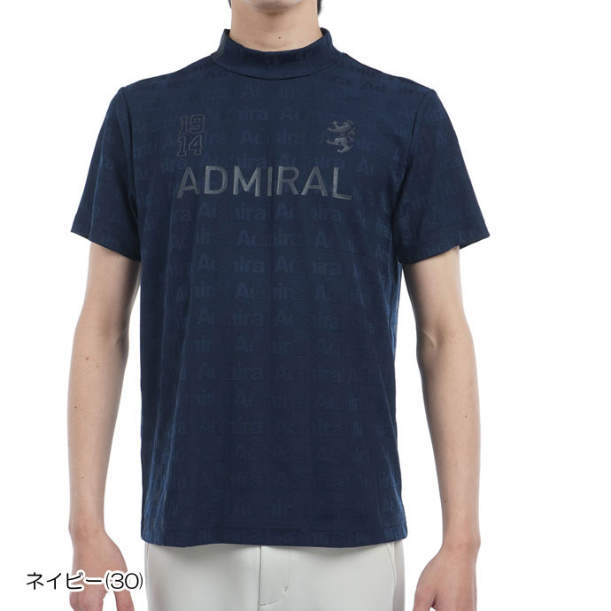 メンズ アドミラル ゴルフウェア 半袖シャツ ストライプ