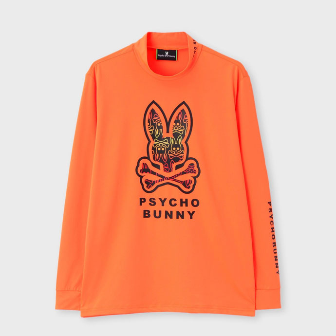 メンズ サイコバニー ゴルフウェア 長袖シャツ グラデロゴパターン