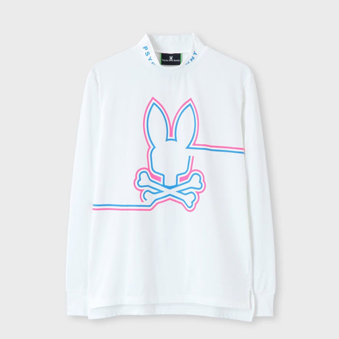 メンズ サイコバニー ゴルフウェア 長袖シャツ 裏起毛モックロング