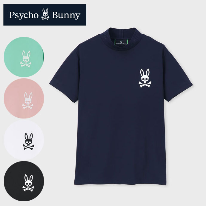 レディース サイコバニー ゴルフウェア 半袖シャツ 半袖モックネック