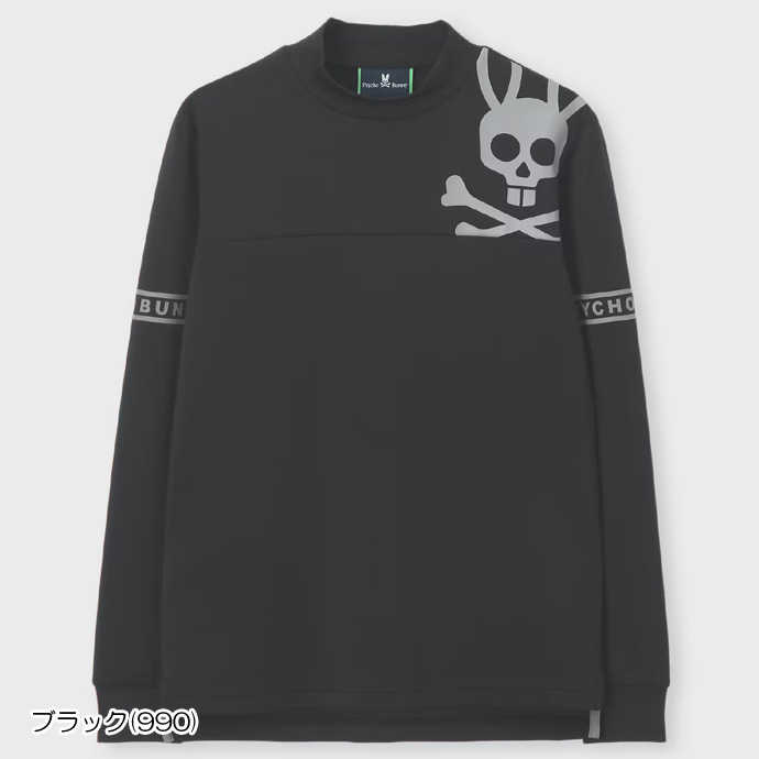 メンズ サイコバニー ゴルフウェア 長袖シャツ ラインスリーブロゴ
