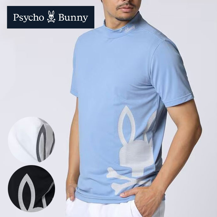メンズ サイコバニー ビッグBUNNYプリント モックネックTシャツ GF717