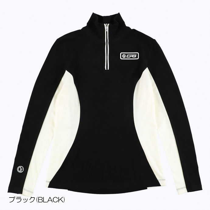 新品　G.G.G レディース 長袖モックネックシャツ ブラック M 新品 G.G.G レディース 長袖モックネックシャツ ブラック M