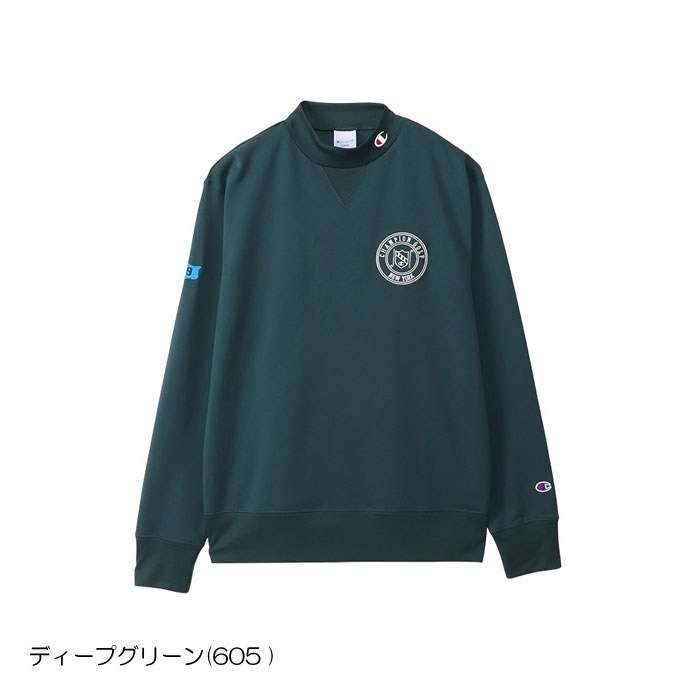 メンズ チャンピオン ゴルフウェア 長袖シャツ ロングスリーブモック