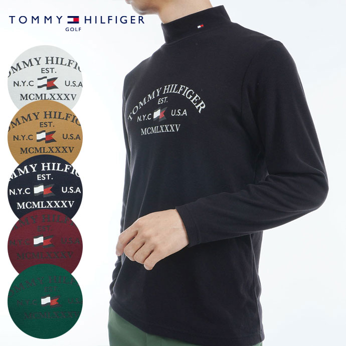 メンズ トミーヒルフィガー ゴルフウェア 長袖シャツ アーチロゴ長袖