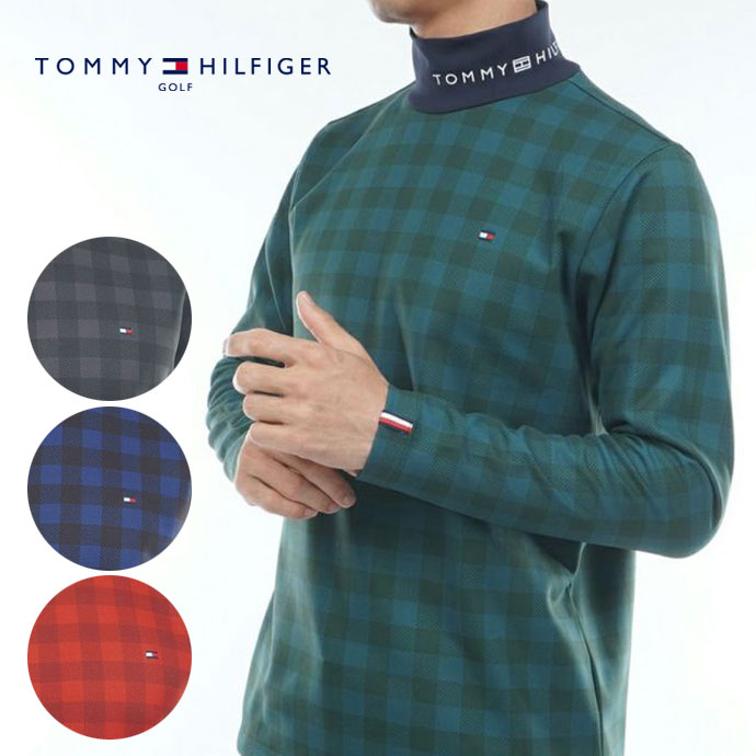 メンズ トミーヒルフィガー ゴルフウェア 長袖シャツ チェック柄 長袖