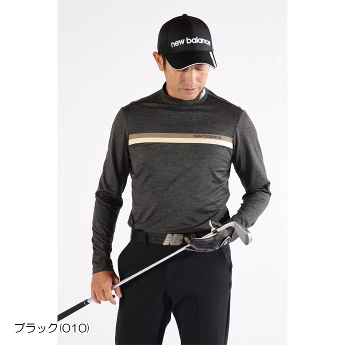 メンズ ニューバランス ゴルフウェア 長袖シャツ ロングスリーブモック