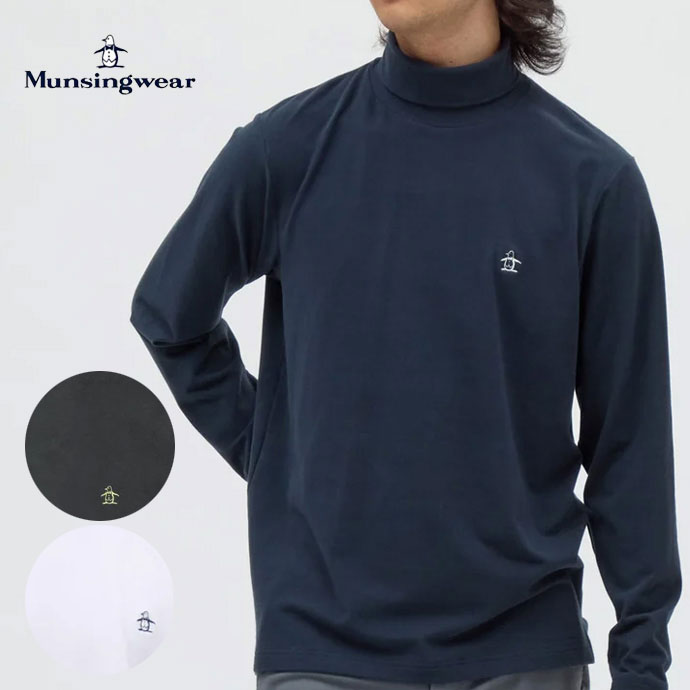 【新品未使用】マンシング　★2024-25秋冬新作★吸湿発熱長袖シャツ　ゴルフ メンズ マンシング ゴルフウェア 長袖シャツ 吸湿発熱ストレッチ起毛