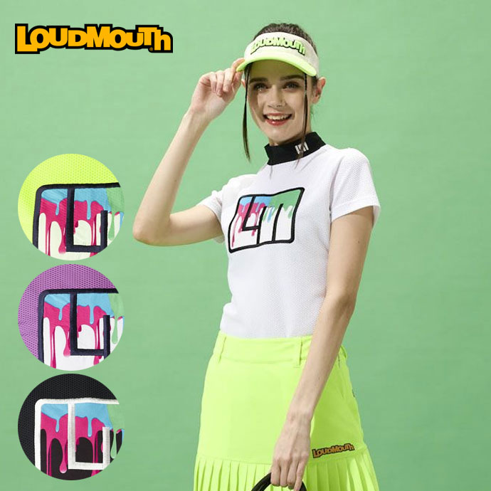 ラウドマウス ゴルフウェア 半袖シャツ モックネック半袖シャツ