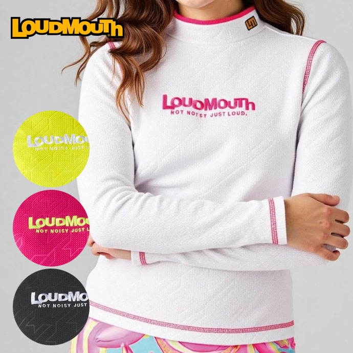 レディース ラウドマウス ゴルフウェア 長袖シャツ エンボスジャージ