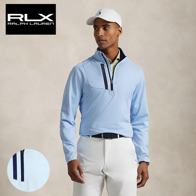 RLX ラルフローレン ハーフジップ 長袖Tシャツ グレー系 M