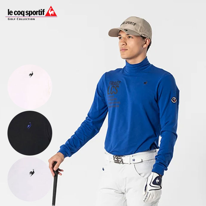 【タグ付き新品】マンシングウェア　長袖シャツ　ゴルフ　メンズ ネイビーXLサイズ メンズ ルコック ゴルフウェア 長袖シャツ ハイネックシャツ LG4FLS56M