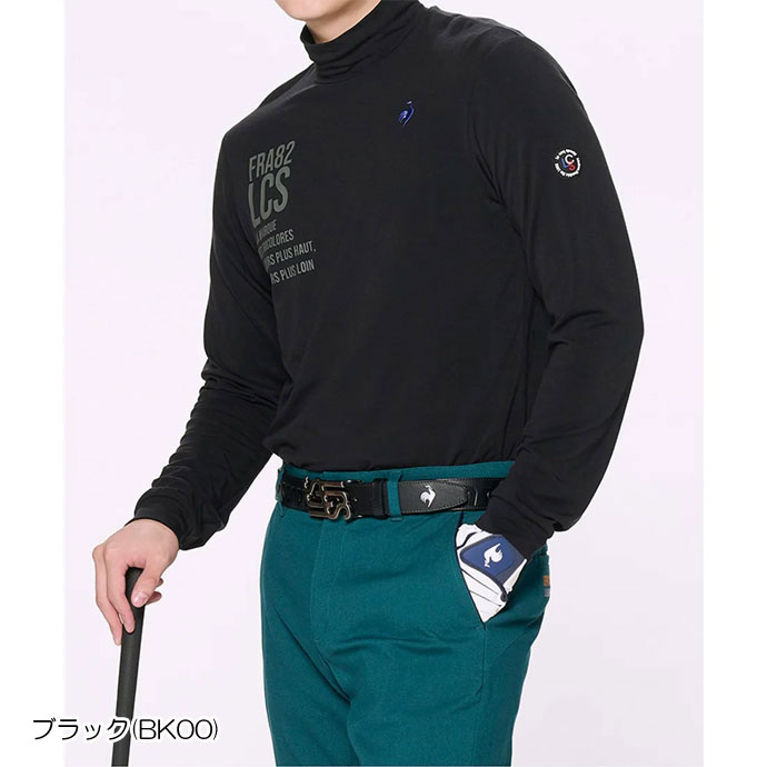 メンズ ルコック ゴルフウェア 長袖シャツ ハイネックシャツ LG4FLS56M