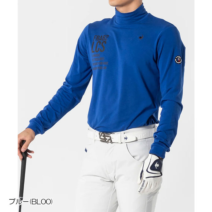 メンズ ルコック ゴルフウェア 長袖シャツ ハイネックシャツ LG4FLS56M