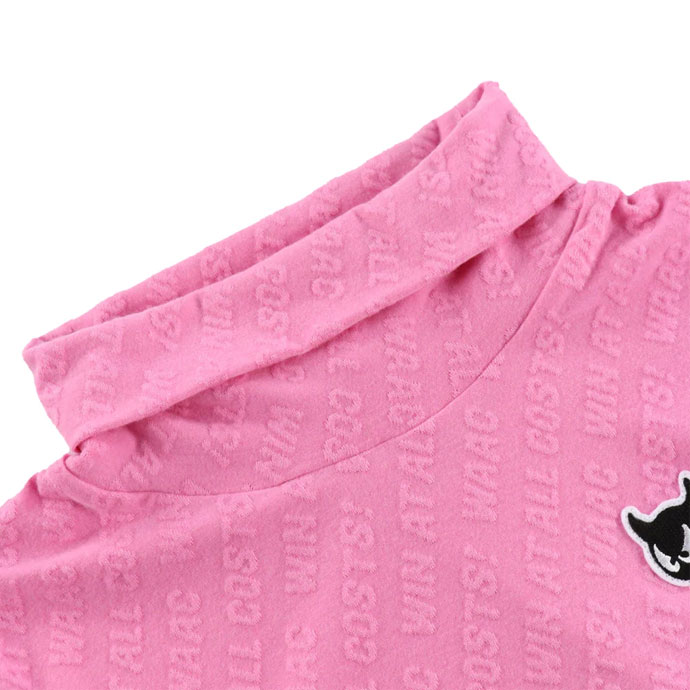 レディース ワック ゴルフウェア 長袖シャツ ロゴエンボス起毛ジャ