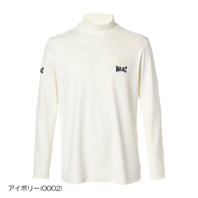 MENS WAACジャガードラウンドセーター ブラック/072332702