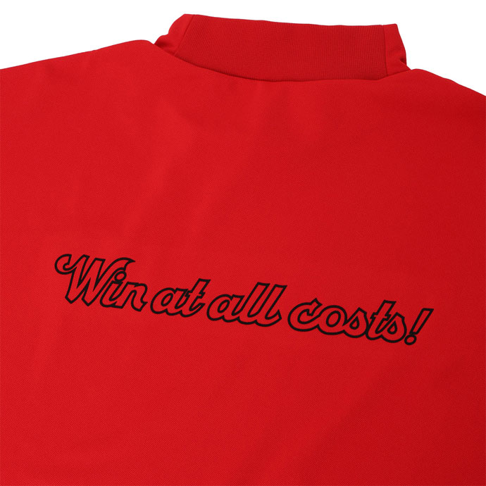 WAAC メンズ モックネックシャツ レッド MEN サスティナブルピケモックネック レッド