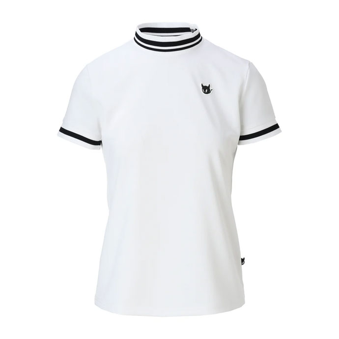 美品 WAAC ワック モックネック 半袖シャツ カットソー WOMENS PLAYERS EDITION 半袖モックネック ホワイト/072242051