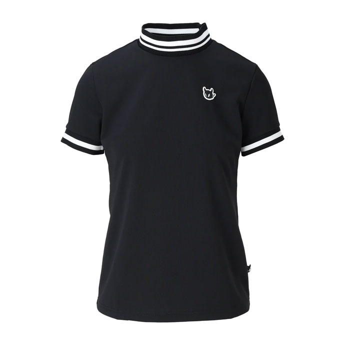 美品 WAAC ワック モックネック 半袖シャツ カットソー WOMEN ESSENTIALモックネック ブラック
