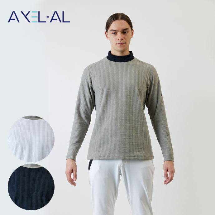 メンズ アクセル ゴルフウェア 長袖シャツ モックネックシャツ