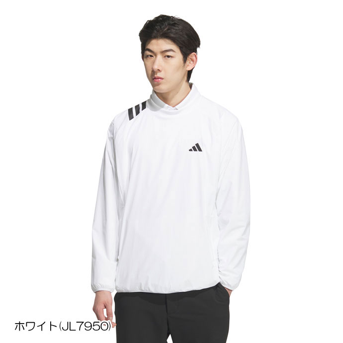 メンズ アディダス ゴルフウェア アウター 撥水スリーストライプスプル