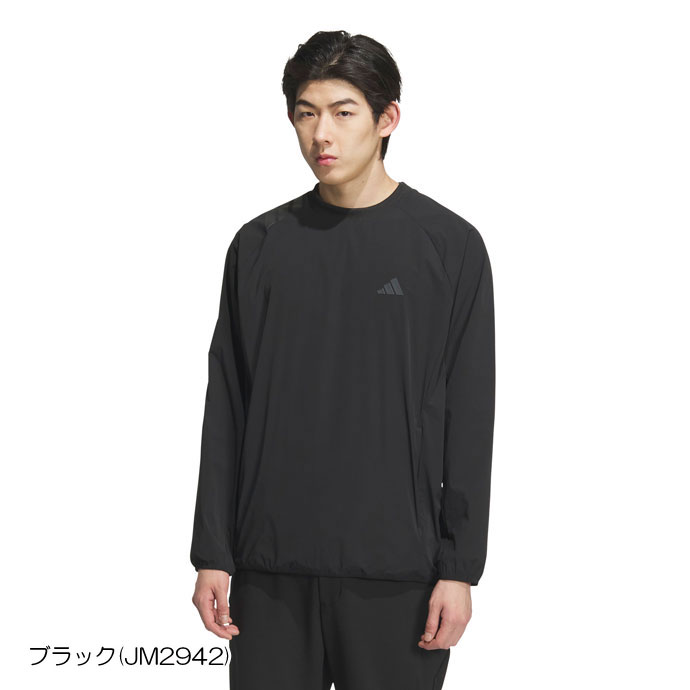 メンズ アディダス ゴルフウェア アウター 撥水スリーストライプスプル