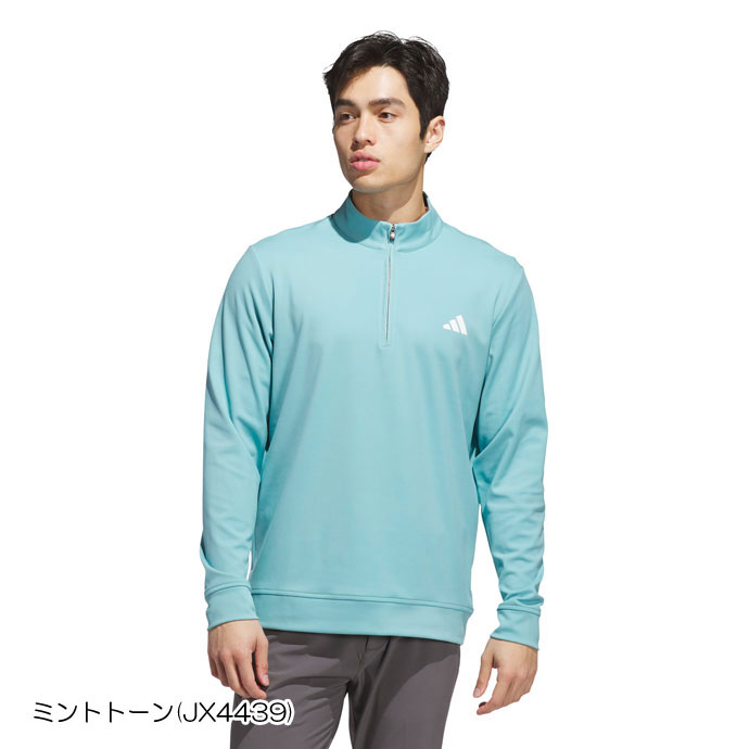 メンズ アディダス ゴルフウェア 長袖シャツ ハーフジップ長袖