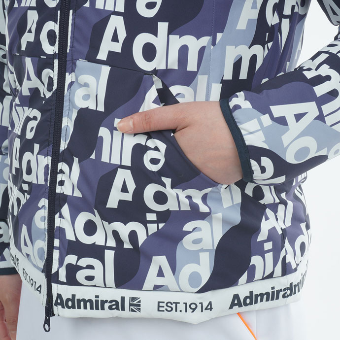 レディース アドミラル ゴルフウェア アウター ボトムロゴ軽量パデッド