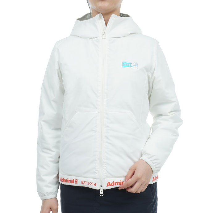 レディース アドミラル ゴルフウェア アウター ボトムロゴ軽量パデッド