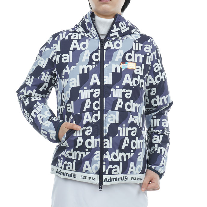 レディース アドミラル ゴルフウェア アウター ボトムロゴ軽量パデッド