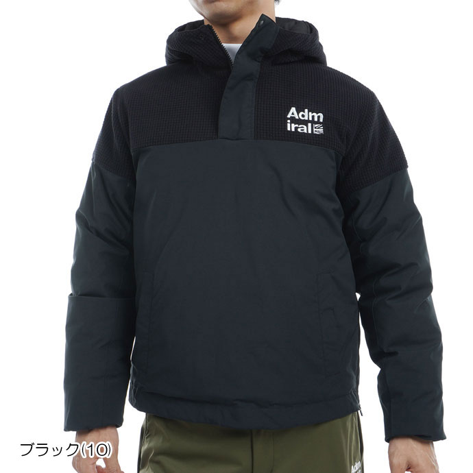 メンズ アドミラル ゴルフウェア アウター ボアミックス中綿ハーフ