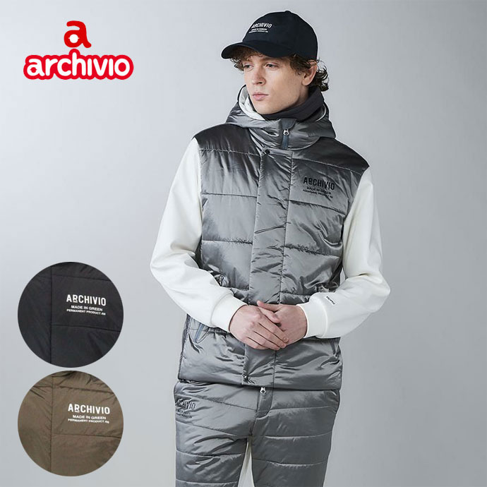 メンズ アルチビオ ゴルフウェア アウター 異素材切替中綿撥水ブルゾン