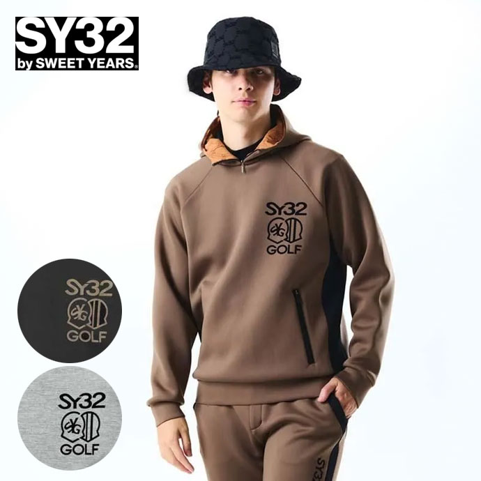 メンズ SY32 ゴルフウェア アウター CARDBOARD EMBLEM PT HOODIE