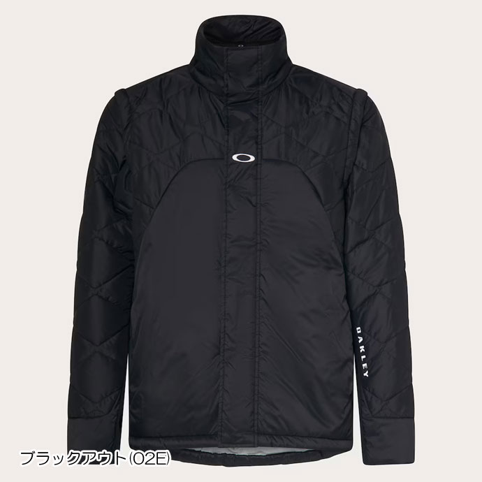 オークリー ナイロンジャケット ゴルフウエア type01 ロゴ 柄 黒 オークリー ナイロンジャケット ゴルフウエア type01 ロゴ 柄 黒