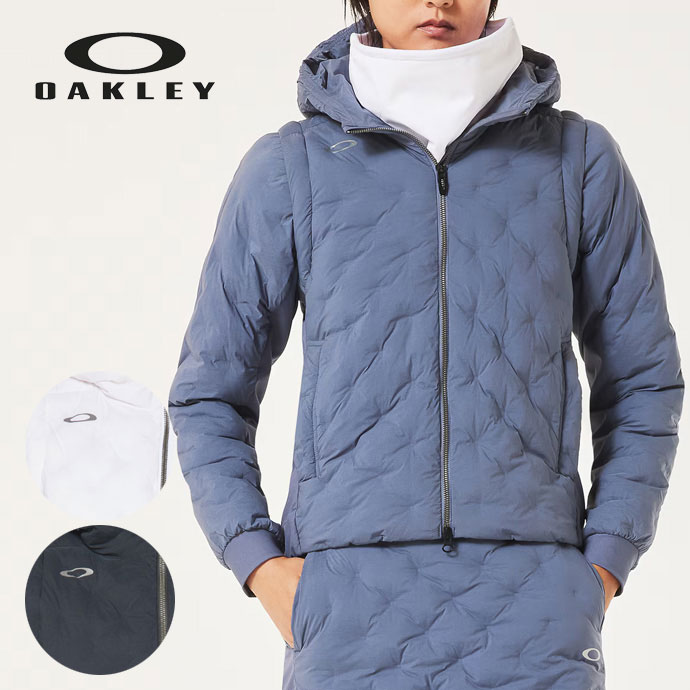 OAKLEY キルティングボアジャケット ホワイト　ゴルフウェア アウター OAKLEY キルティングボアジャケット ホワイト ゴルフウェア アウター