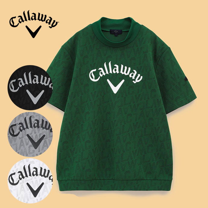 メンズ キャロウェイ ゴルフウェア アウター ロゴプリントハーフゲージ