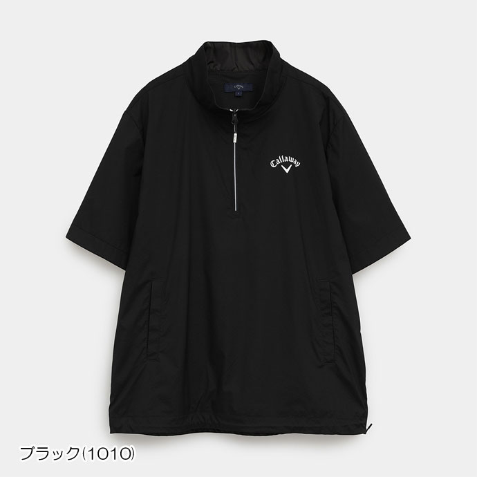 メンズ キャロウェイ ゴルフウェア アウター 半袖ハーフジップブルゾン