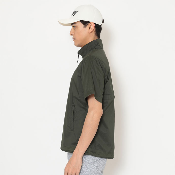 メンズ キャロウェイ ゴルフウェア アウター 半袖ハーフジップブルゾン