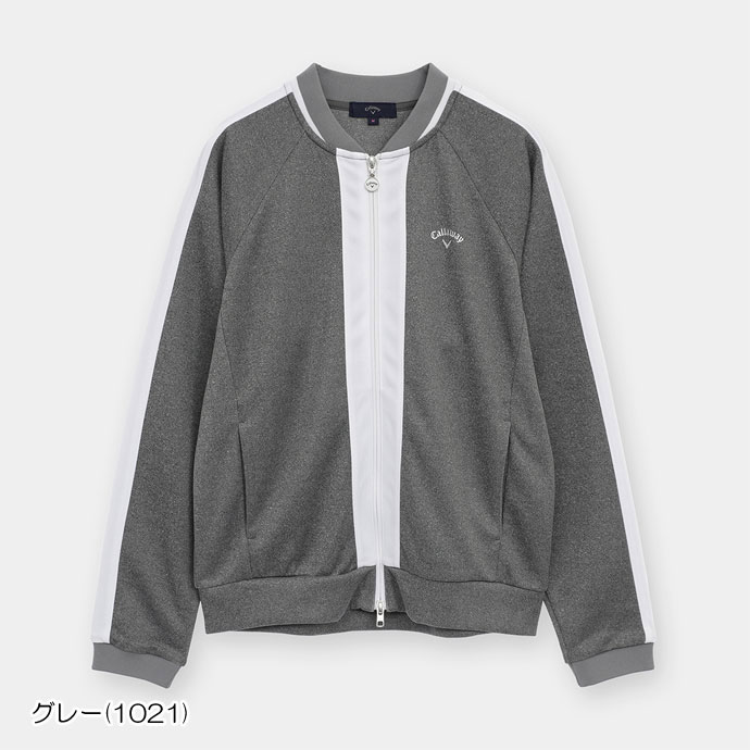ゴルフウェア【Callaway】フルジップスウェット　トラックジャケット　M レディース キャロウェイ ゴルフウェア アウター フルジップスウェット