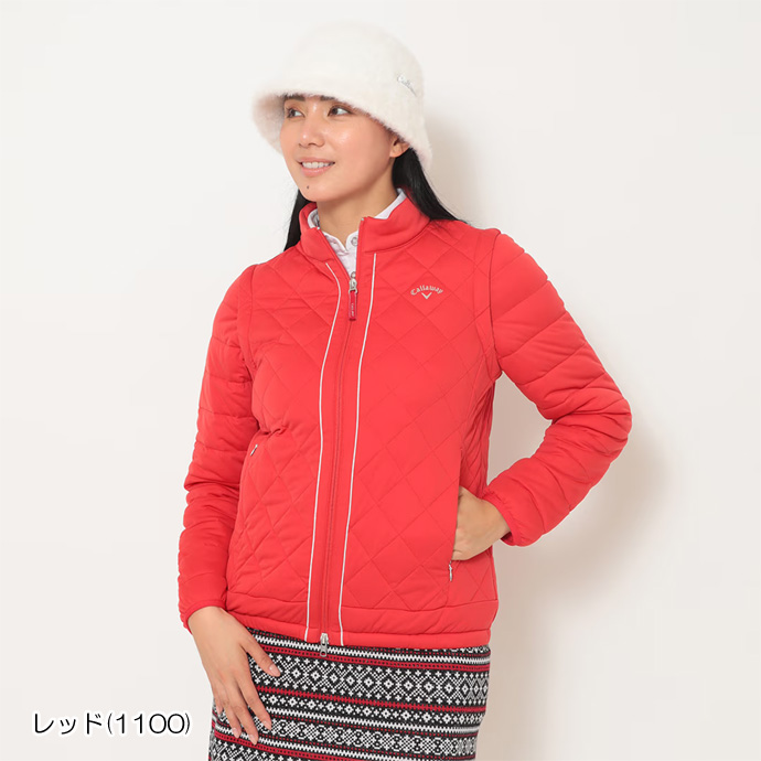 レディース キャロウェイ ゴルフウェア アウター 2WAYフルジップ中綿